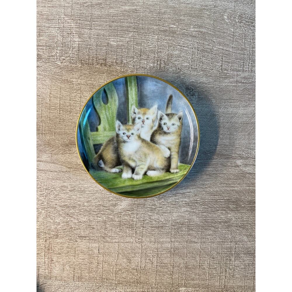 Vintage Kaiser West Germany Kitten Collectable Plate Motiv 2 629 Kittens Playing